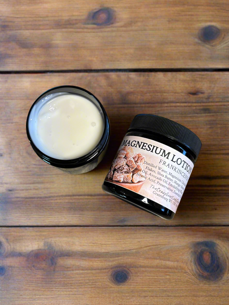 Frankincense magnesium lotion handmade