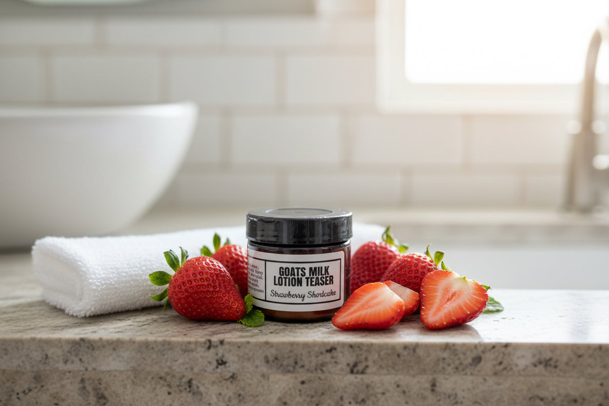 Goat Milk Lotion Teaser, Strawberry Shortcake