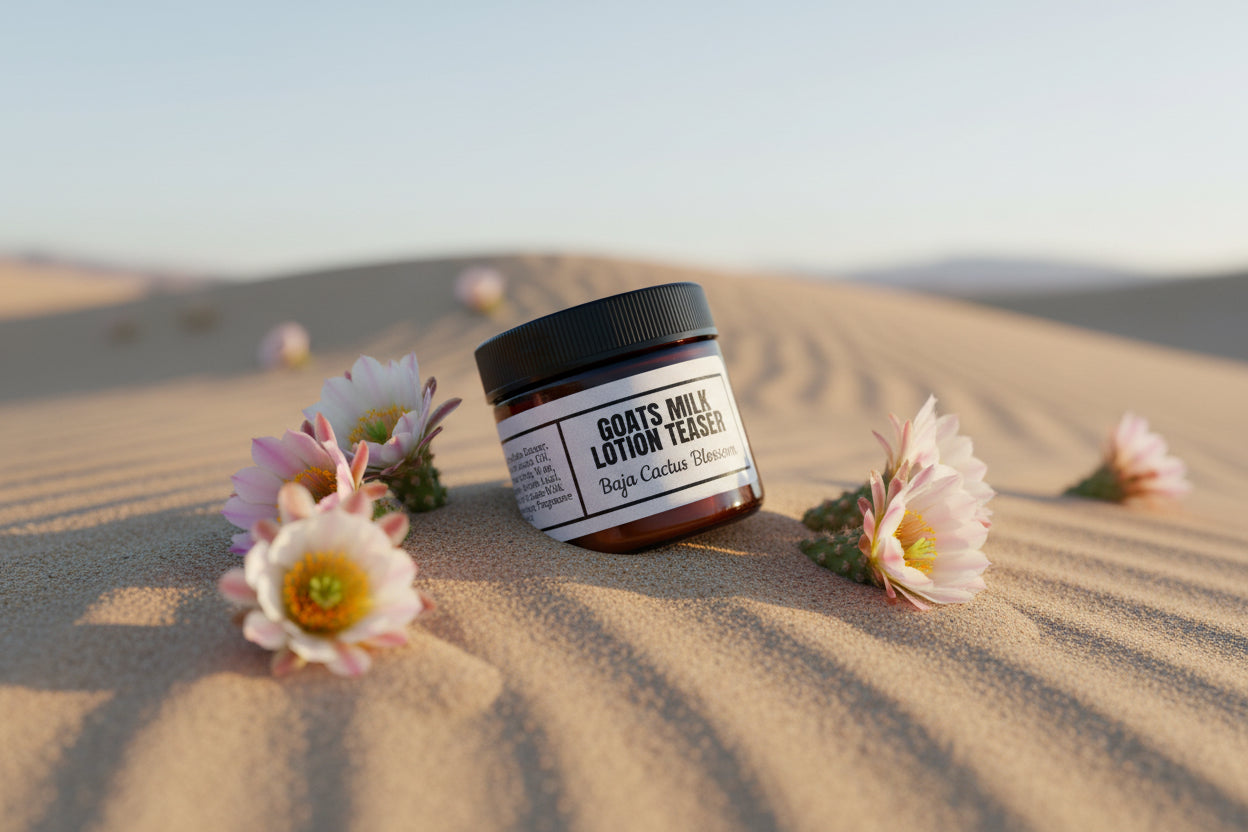 Goat Milk Lotion Teaser, Baja Cactus Blossom