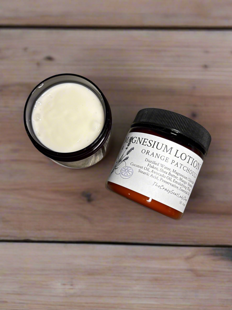 Magnesium lotion patchouli