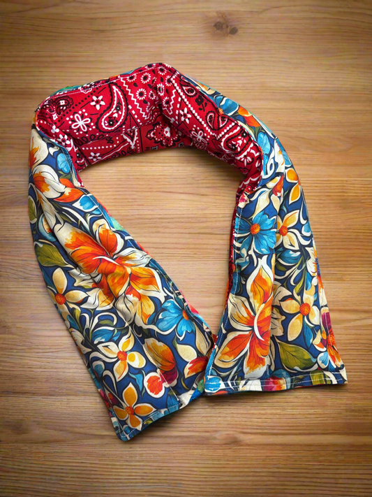 Therapeutic Neck Wrap, Floral Bandana
