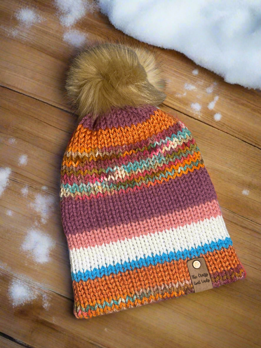 Nanas Attic Collection, Bonfire Beanie, Medium