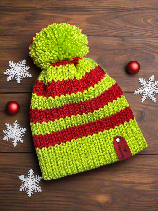 Bonfire Beanie, Newborn (Grinch)